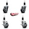 Service Caster 3.5'' Thermoplastic Rubber Wheel Swivel 1-3/8'' Expanding Stem Caster Set 2 Brakes, 4PK SCC-EX20S3514-TPRB-2-TLB-2-138 - alternate 4
